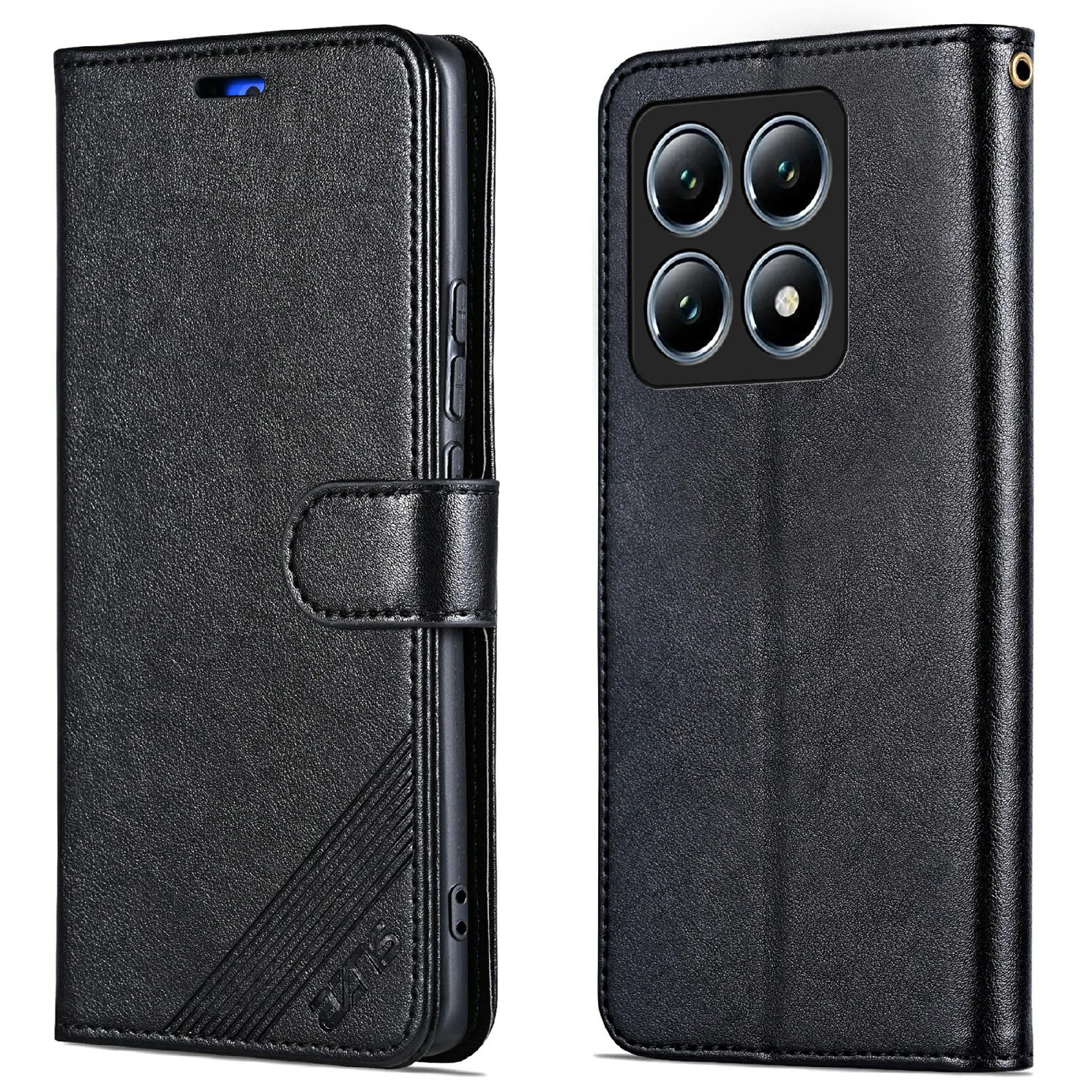 AZNS For Xiaomi 14T Case Anti-Scratch PU Leather Stand Wallet Phone Cover C