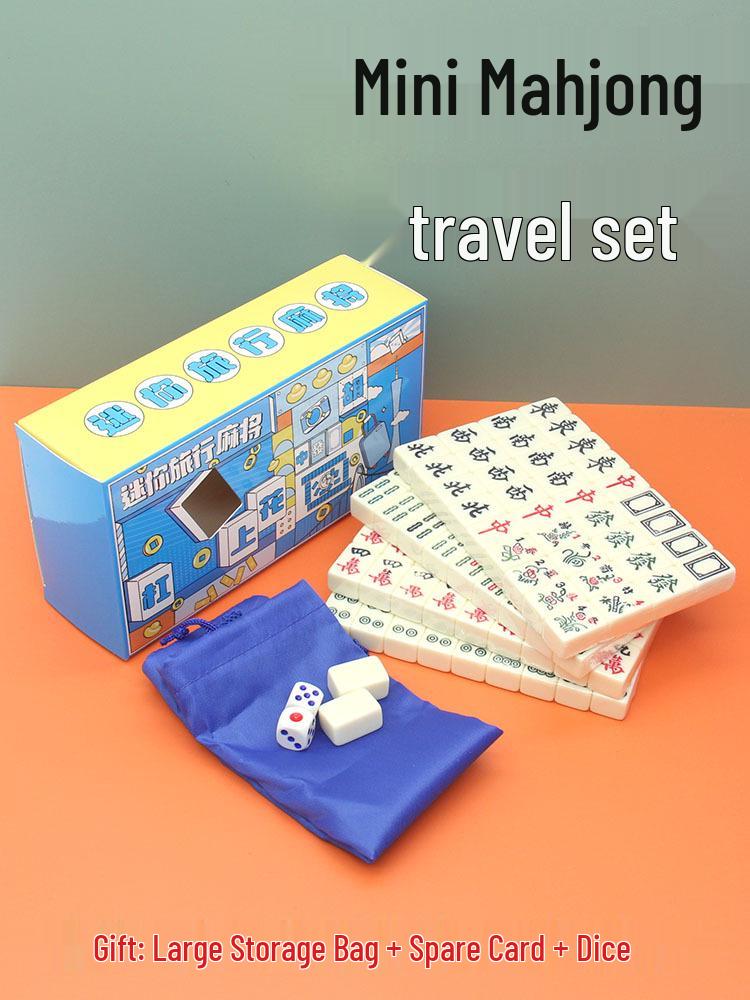 

Мини 21 мм Портативный Набор Маджонга для Путешествий и Семейного Веселья