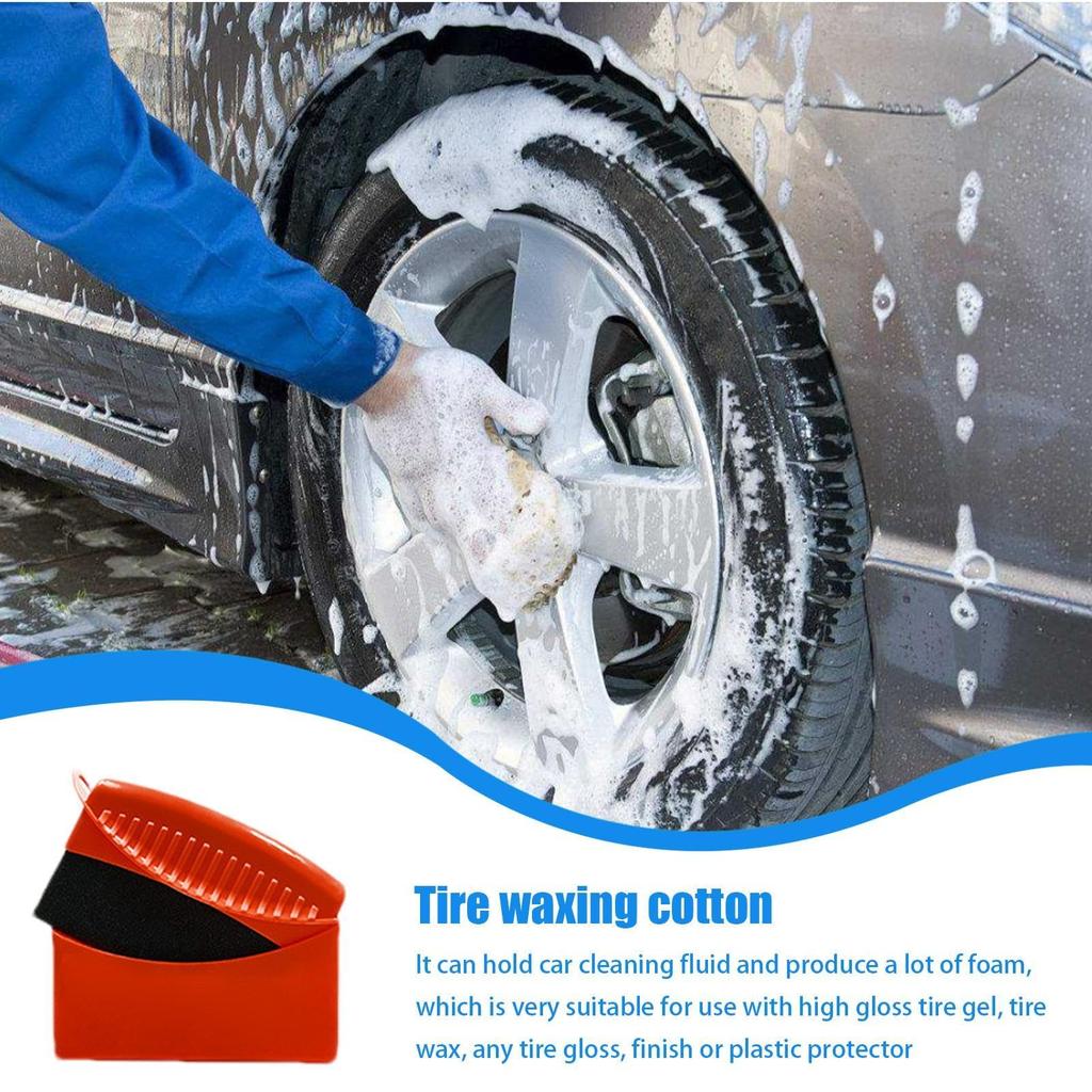 Ahuuen Tire Dressing Applicator Pad, Tire Shine Sponge - Tire