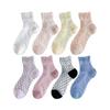 Spring and Summer Lightweight Foggy Breathable Mid-Length Stockings with Children's Lace and Cool Patterned Design