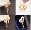 Simple Tulip Brooch Women'S Summer Small Fresh Pearl Pin Elegant Temperament Women'S Corsage