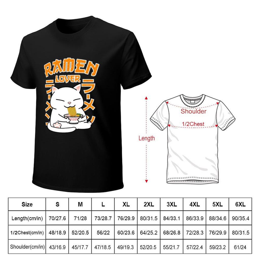 Chubby Cat Ramen Lover TShirt shirts graphic tees plain anime figures outfits for men