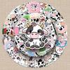 Cow Cartoon Stickers: 100 Cute Animal Designs for Water Bottles, Phones, Computers, and Suitcases