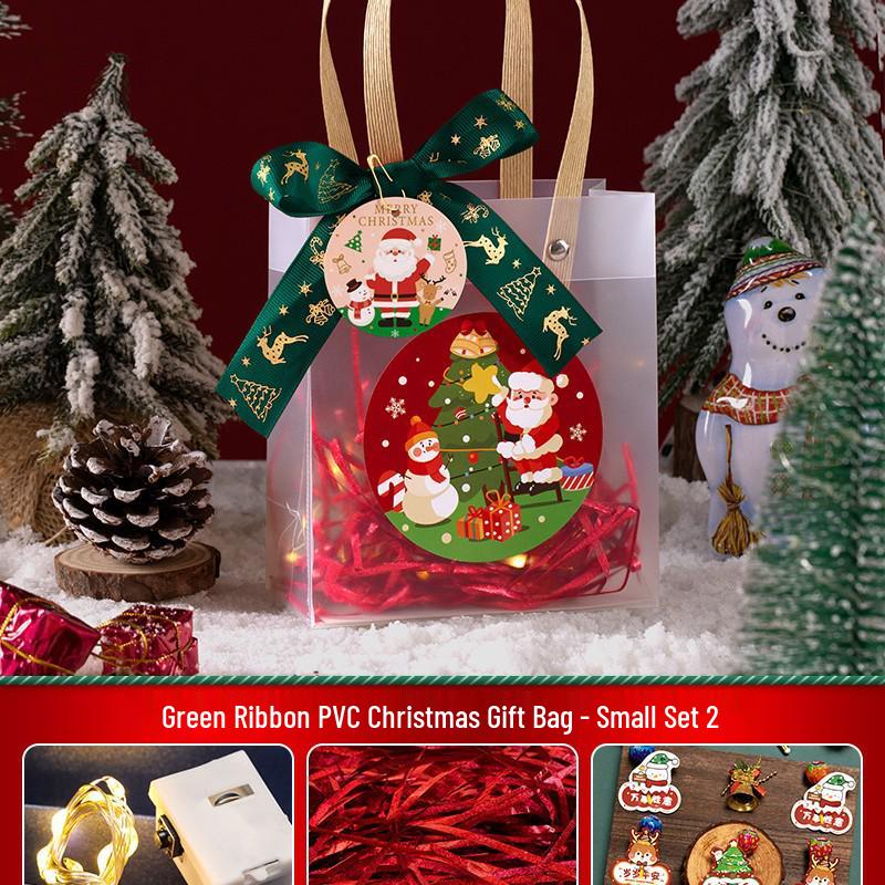 Christmas Eve Apple Candy Souvenir Handbag - Creative Transparent Gift Bag
