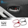 Для Toyota Yaris 2006 2007 2008 2009 2010 2011 Справжня м'яка наклейка з вуглецевого волокна Рамка ручки дверей автомобіля LHD RHD Аксесуари
