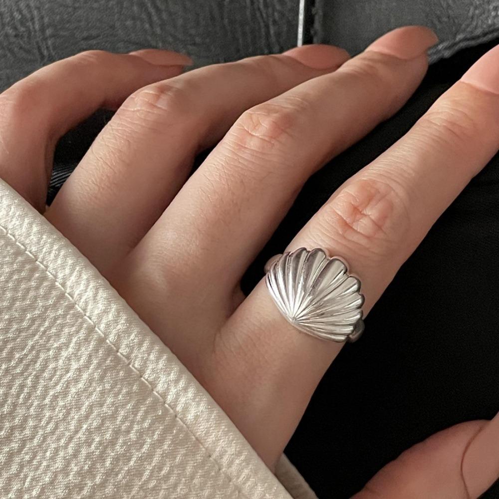 Brushed Plain Ring, Female Niche Light Luxury, High Sense, Irregular Index Finger Ring, Can't Lose Color, Ring Tide