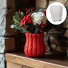 Silicones Dried Flower Vase Mold with Cable Knit Pattern Creative Art Project Tool For Tabletop Displays And Crafts