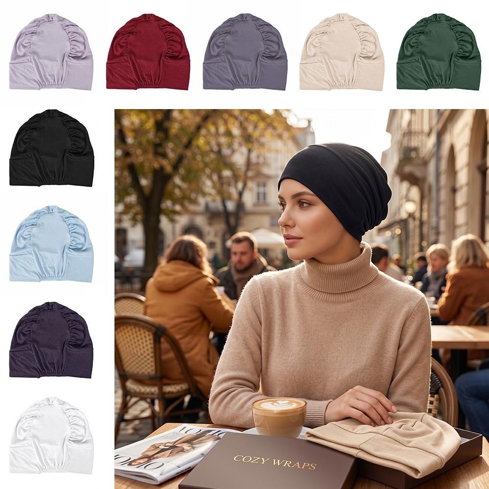 Elastic Hijab Caps Wrap Style Cancer Chemo Hat New Turban Hat  Hair Loss