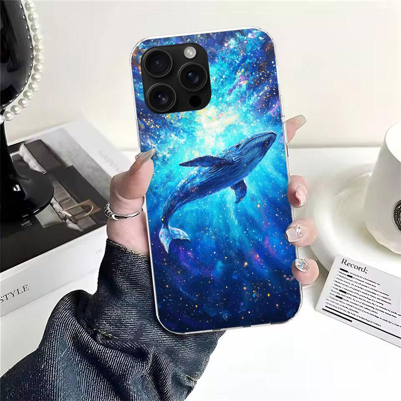 

Горбатый кит Морской гигант Мягкий чехол для телефона Для IPhone 11 17 Air 16E 16 Pro Max 15 + 14 Plus 13 Mini 12 Apple 7 SE 8 Fundas Coque 1 iPhone 17 Air