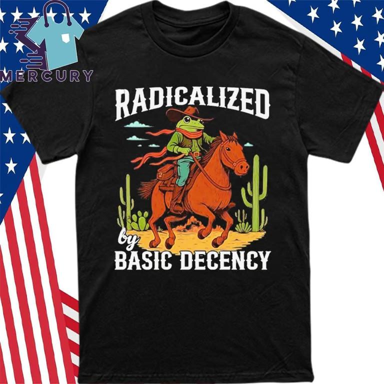 Portland Frog Radicalized By Basic Decency Shirt Unisex T-Shirt M