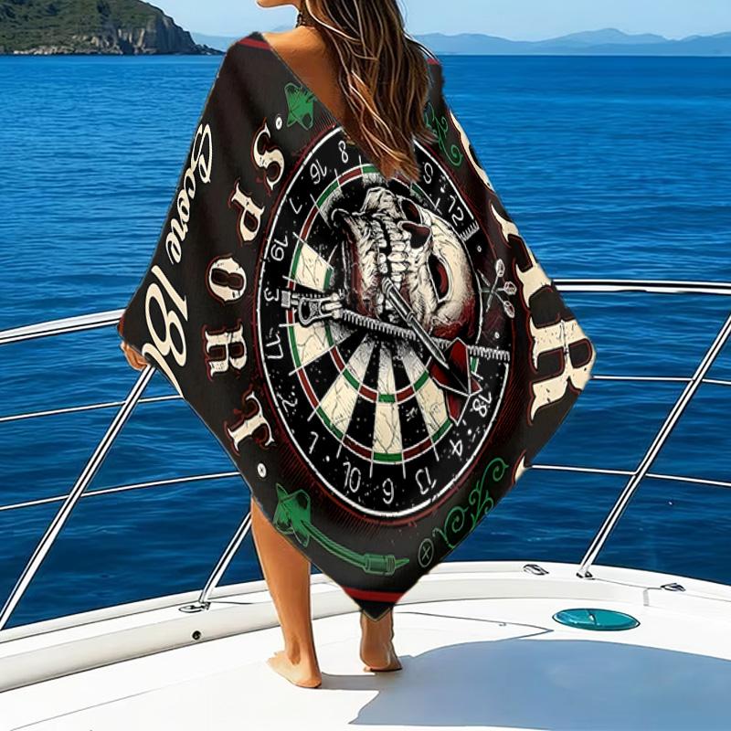 Throw Darts Printed Quick-Dry Microfiber Beach Towel Super Soft & Absorbent for Bath, Beach, Travel Bath Time Accessory, Fan Gifts