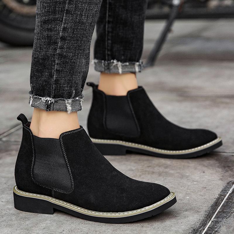 Jesienno-zimowe buty męskie Wygodne Retro Styl Rekreacja Biznes Moda Ulica Para Codzienne Buty Zwiększające Wzrost