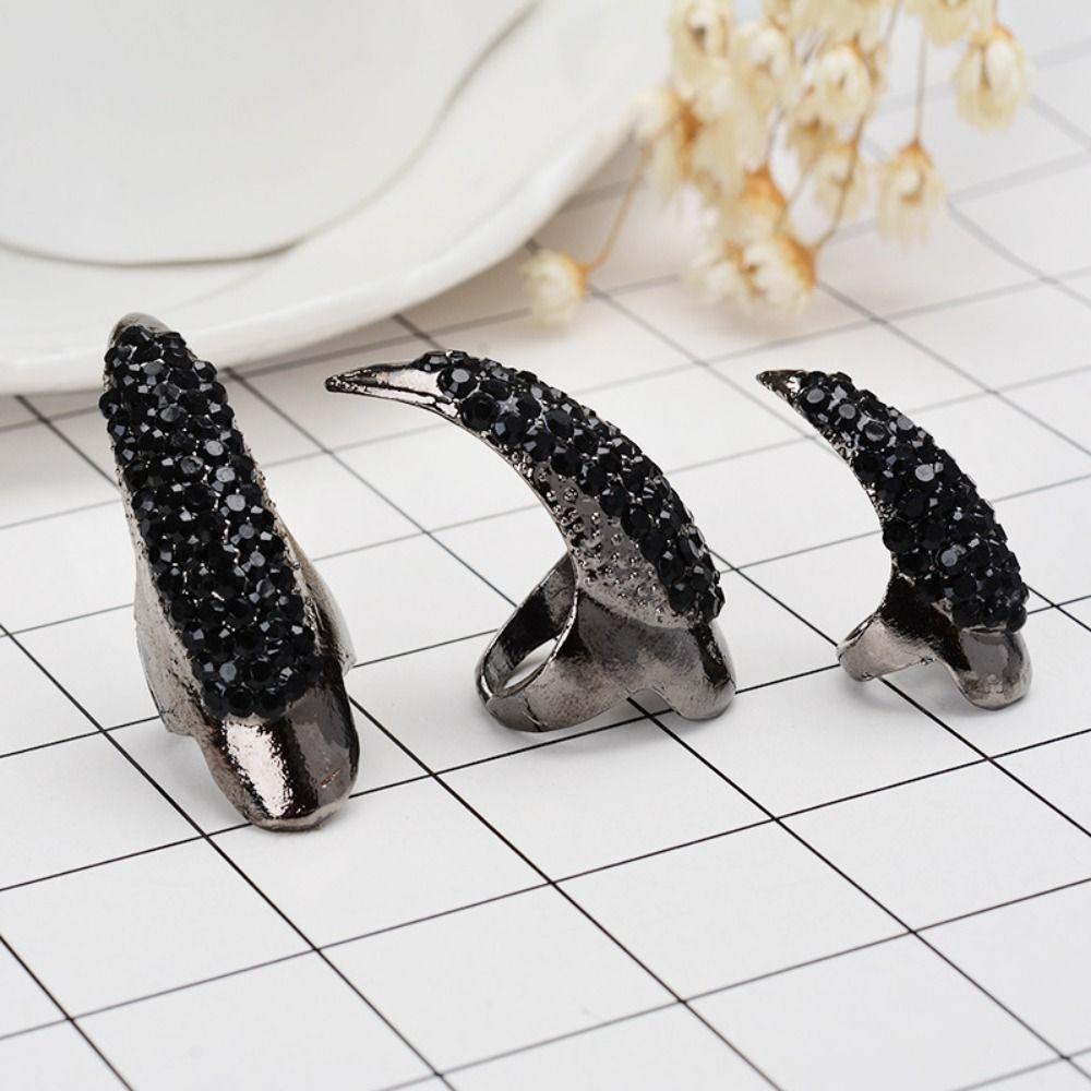 Jewelry Nail Eagle Claw Ring Black Color Punk Rock Rings Fashion Punk Finger Rings Halloween Party