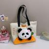 Panda Weicher Plüsch-Rucksack Für Damen Modisches Cartoon-Geschenk Für Teenager Und Studenten