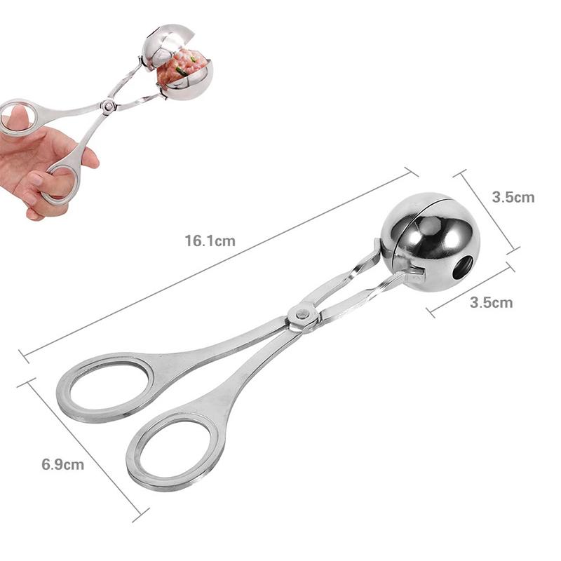 3 Link Meatball Maker Stainless Steel Meatball Mold A Meatball Scoop for Easy Homemade Salad Balls Perfect for Family Cooking