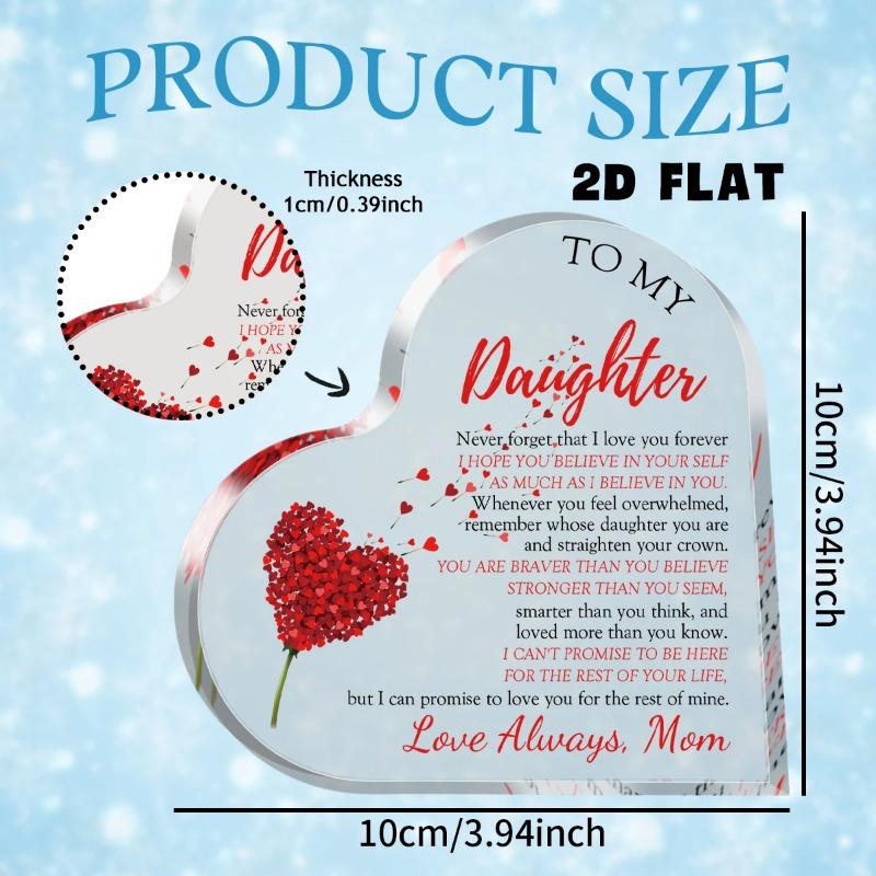 2D Flat "love Always" Heart Transparent Acrylic Desktop Decoration Plaque, Home Decor Plaque Hanging Wall Art Decorative Garden Decoration for Room Do