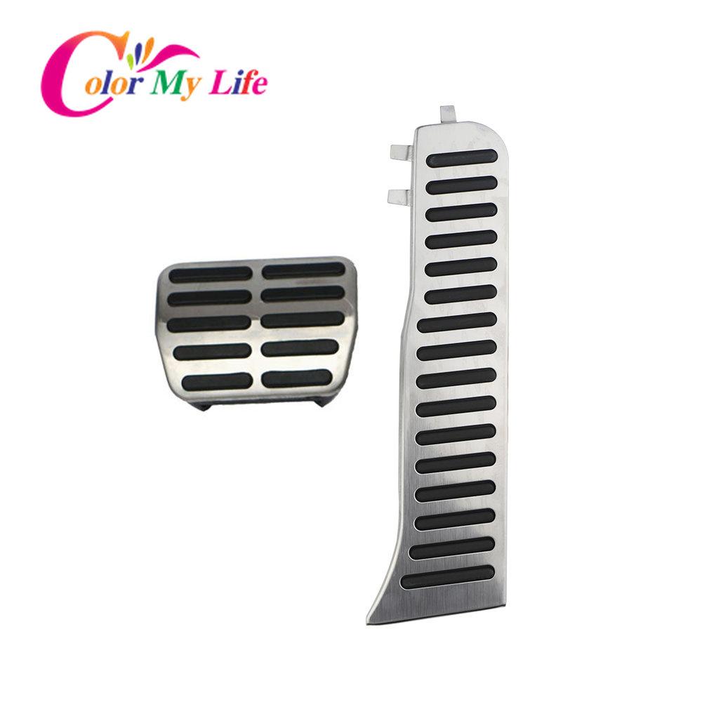 LHD-Autopedale für Volkswagen VW Tiguan 2009–2016, Edelstahl, AT MT, Gasbremspedalabdeckung, Ruhepedalpolster