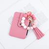 Portachiavi Braccialetto con Perline Portafoglio Donna Polsiera in Silicone Porta Carte di Credito Portafoglio Sottile con Nappa Tasca con Zip per Viaggio Shopping
