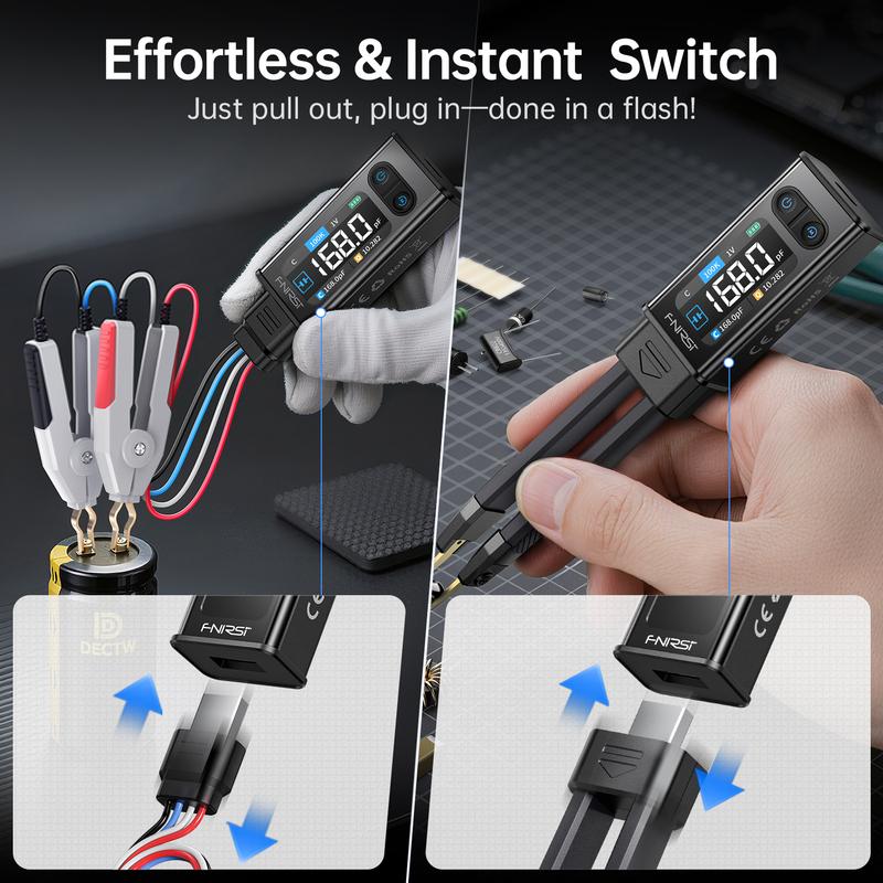 LCR-ST2 Plus 2-in-1 Digital Tweezer LCR ESR Meter SMD Electronic Multifunctional Component Tester Tool Upgraded High version