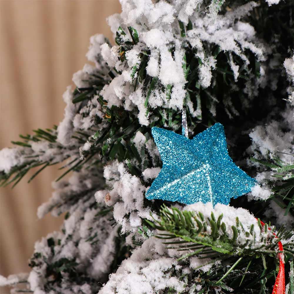 6pcs PVC Five-pointed Star Hanging Pendant 3D Star Hanging Pendant  Holiday