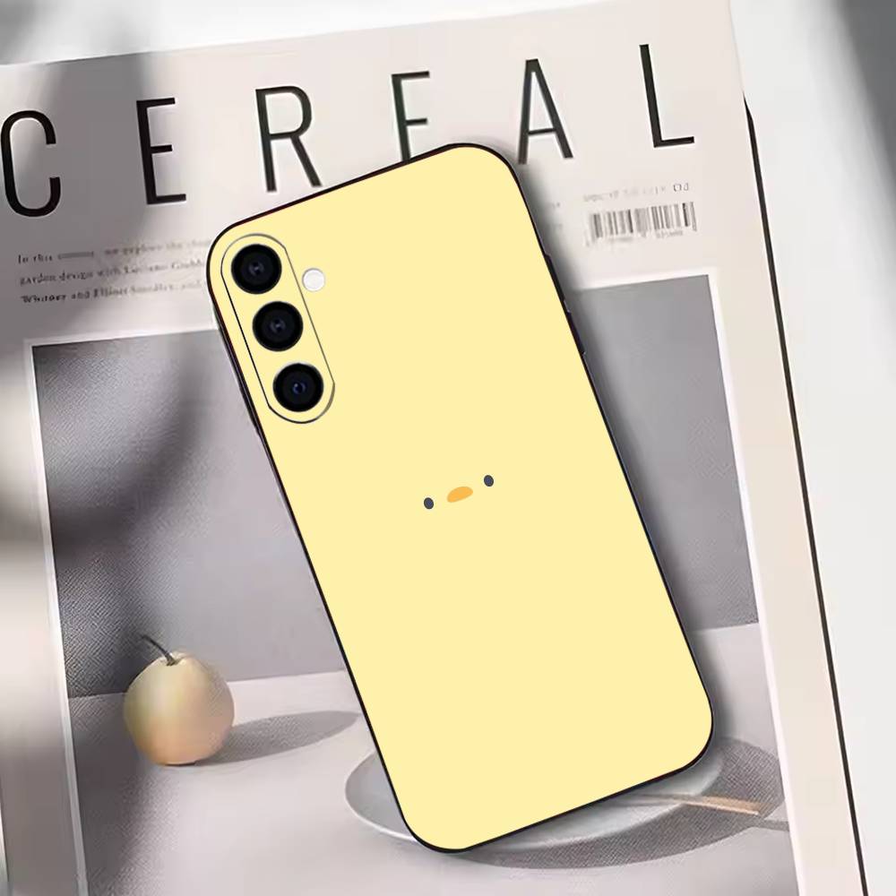

Kawaii Face Phone Case For Samsung Galaxy A73,A72,A71,A70,A53,A52,A51,Soft Silicone Black Cover Samsung a21