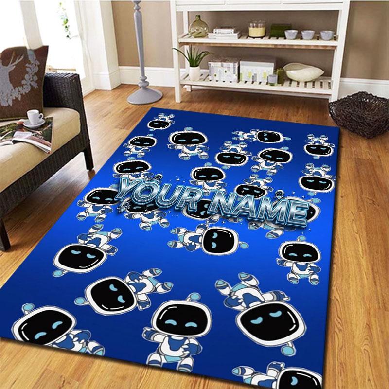 ASTRO BOT Custom Name Carpet Rug for Living Room Bedroom Home Sofa Decoration,Kids play Non-slip Floor Mat