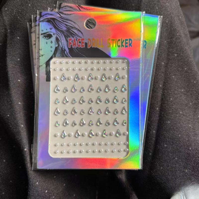 Diamond Eyebrow Tattoo Sticker Glitter Eyeliner Eyebrow Makeup Face Eyes Temporary Tattoo Rock Rhinestone 3D Eyeliner Stickers