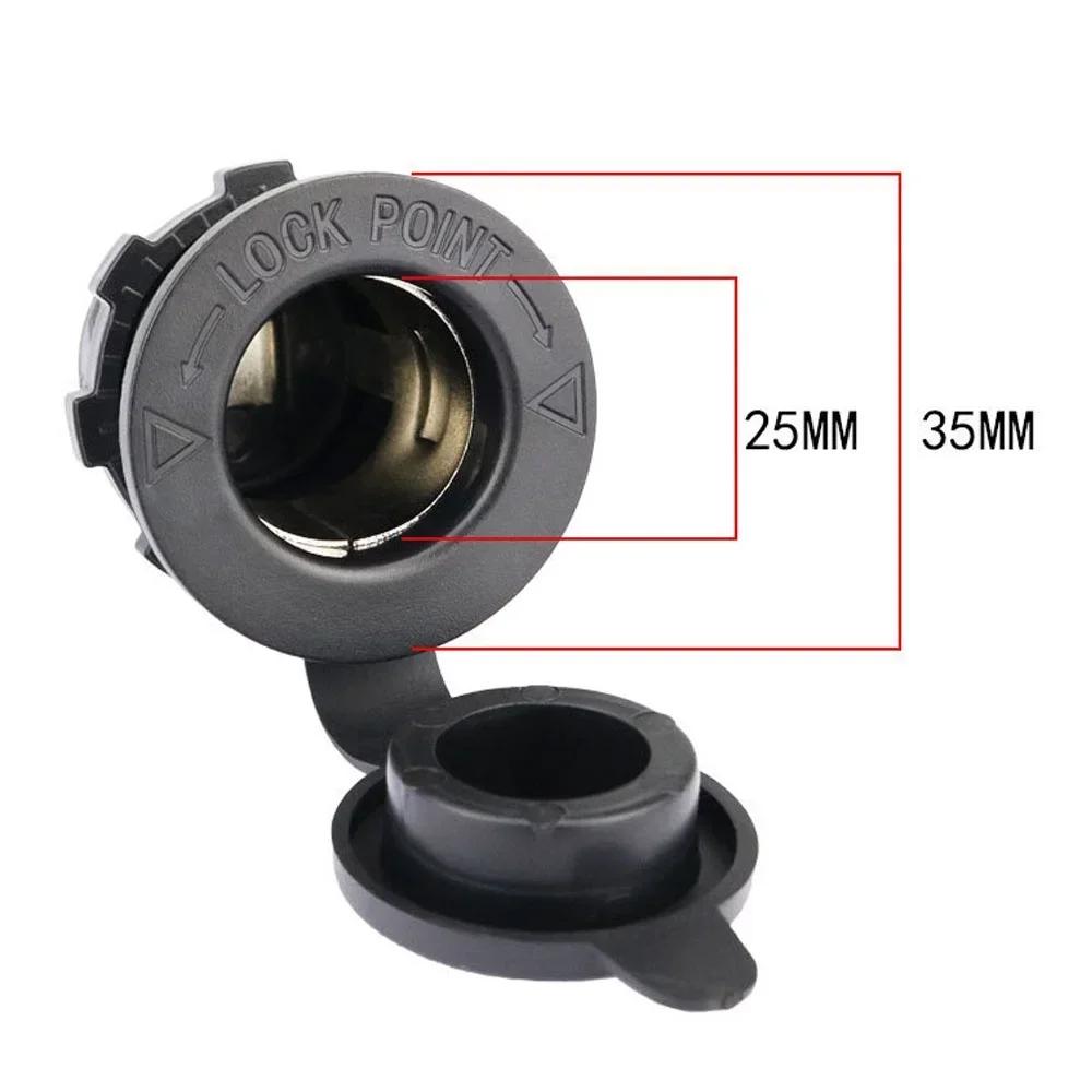 1 Pc 12V-24V Mini Car Cigarette Lighter Socket Universal Auto Boat Tractor Power Outlet Waterproof Plug