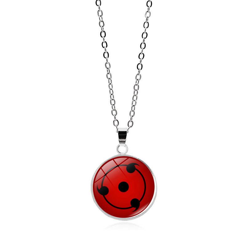 Naruto Necklace Anime Accessories Nine Tomoe Rinne Sharingan Magic Stone Pendant Alloy Crystal