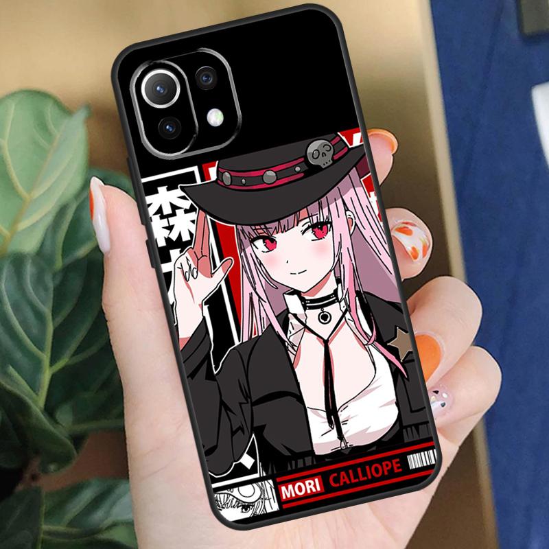 Calliope Mori Hololive Case For Xiaomi 15 14 Ultra 13T 14T 15T Pro 17 Pro Max POCO X7 X5 X6 F5 F6 F7 F8 Pro Coque