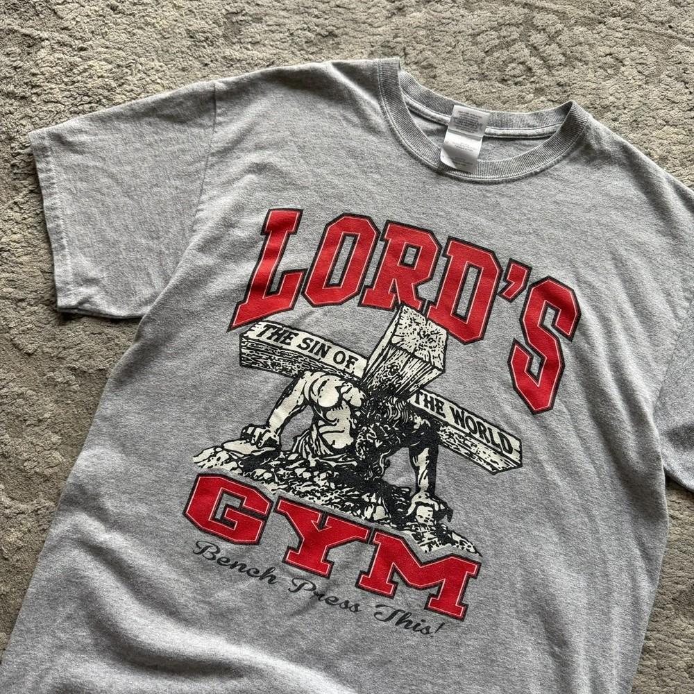 Vintage 90s Lord’s Gym Living Epistles Tee Shirt Sport Grey Full Size S3XL Unisex T-Shirt M