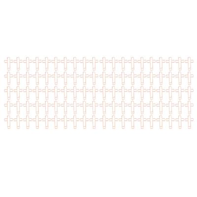 100PCS Cross Paper Clips Rose Gold Metal Paper Clamps for Document Note Sorting and Organizing