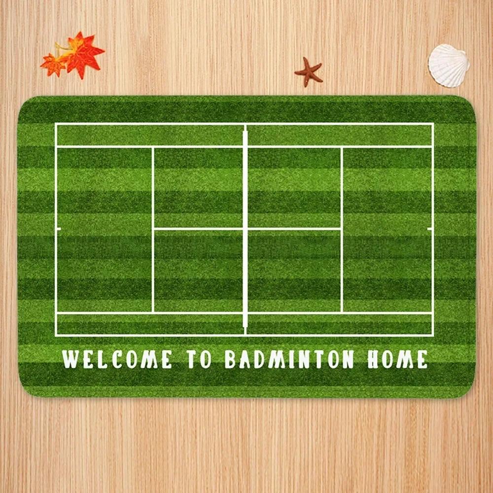 

Non-slip Door Mat Tennis Court Pattern Rug Carpet Bathroom Kitchen Balcony Living Porch Bed Carpet Home Decoration 30X50CM
