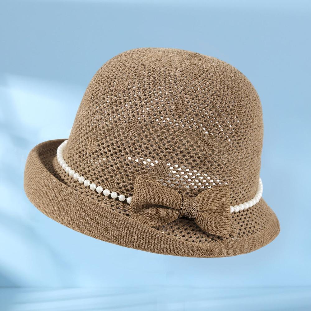 2026 new hat women's spring and summer fashion foreign style thin face small visor sun protection bucket hat women hollow
