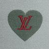 Excellent LOUIS VUITTON Scarf Vivienne CVD With fringe gray wool Women M79124 Used