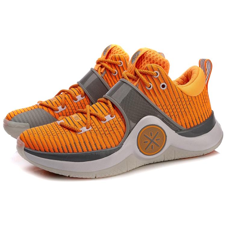 Li Ning WOW 6 Way Of Wade 6 Energy Dämpfung Rutschfest Niedrig geschnittene Basketballschuhe Herren Orange ABAM089-33