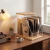 Stable Structure Wooden Record Holder Solid Wood Vinyl Display Stand  Desktop Decoration