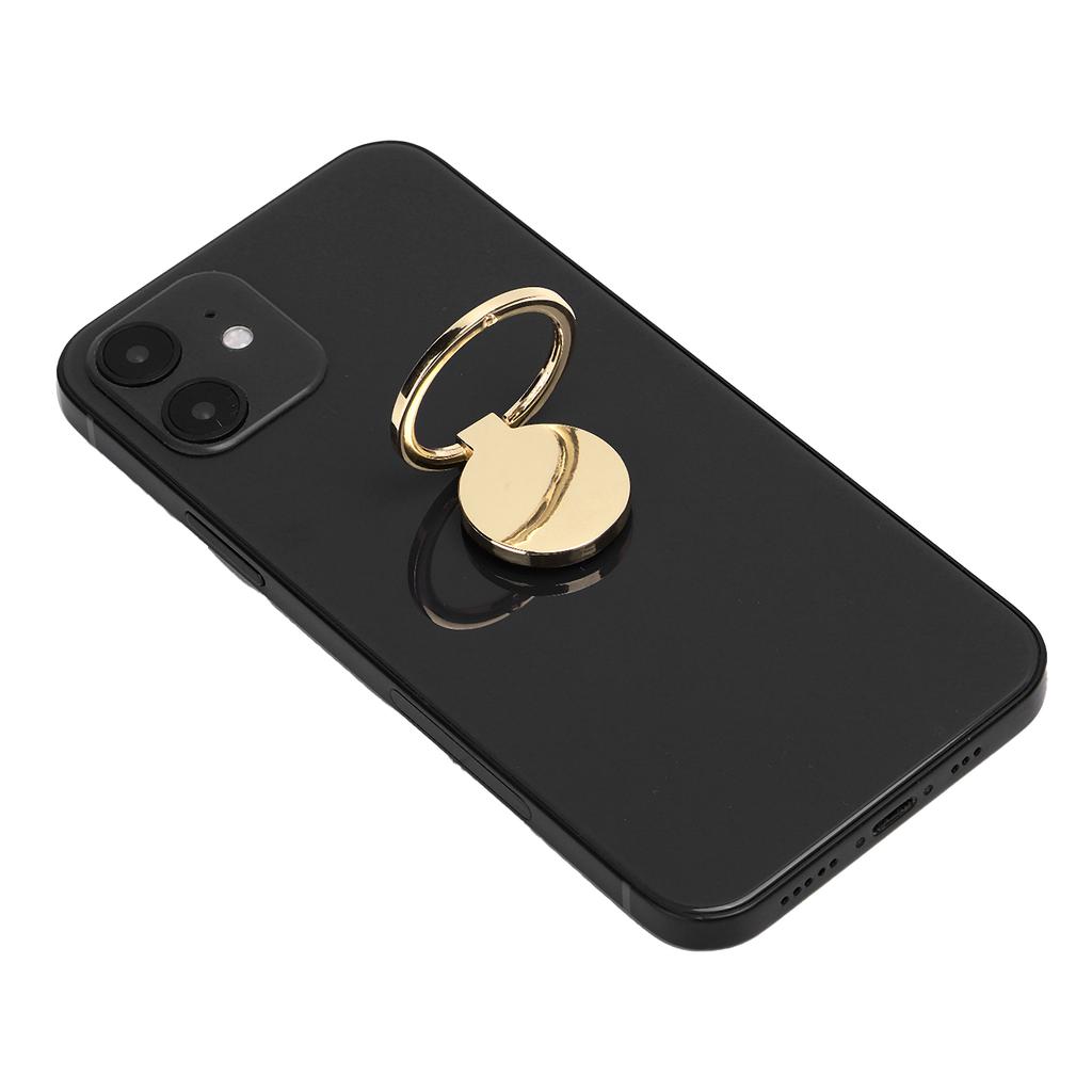 Mobile Phone Finger Ring Grip 360 degrees Rotation Metal Phone Holder for Magnetic Car MountGold