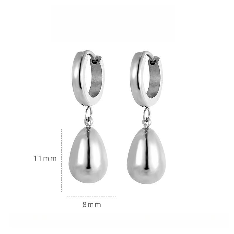 

Water Drop Titanium Steel Earrings Women s High-end Earrings Niche Light Luxury Ins Jewelry