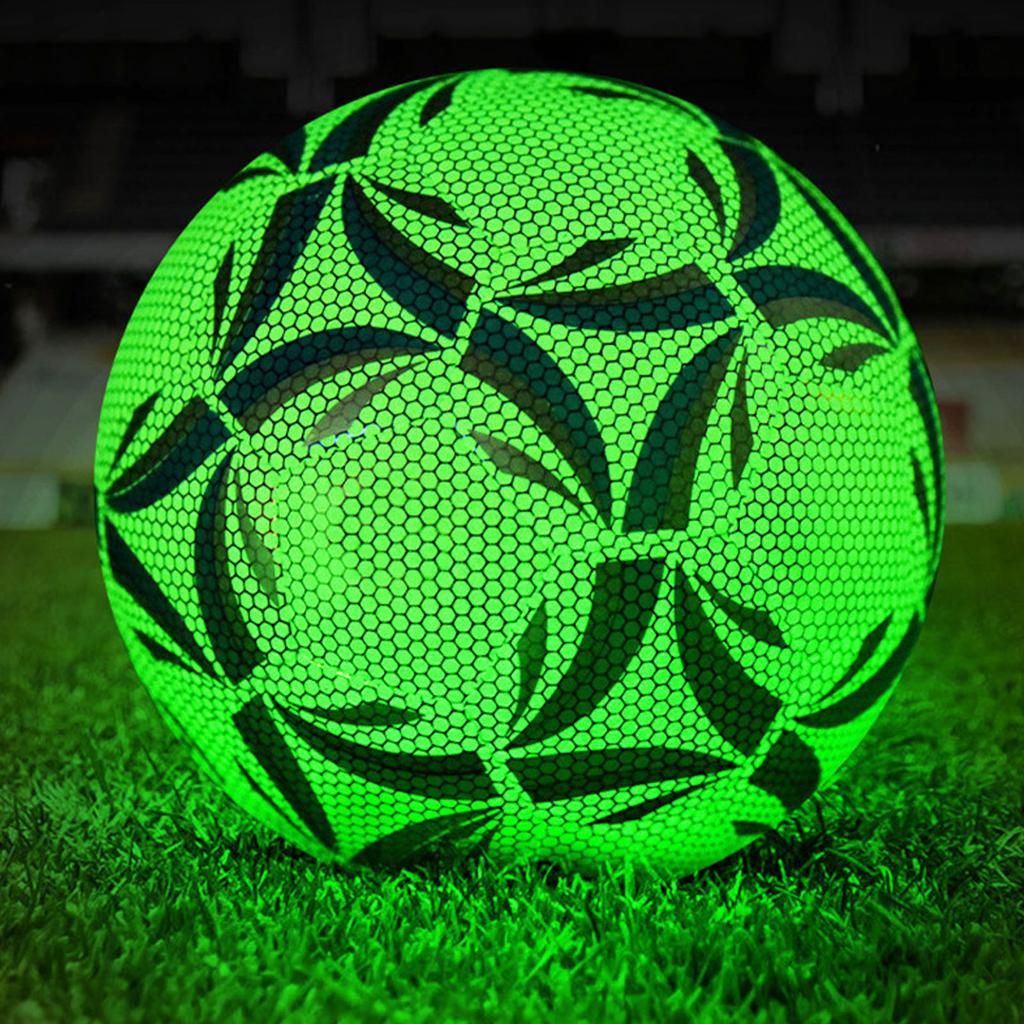 Glowing Soccer Ball Size 5 Wearproof Luminous Soccer Balls for Night Games Training Gifts