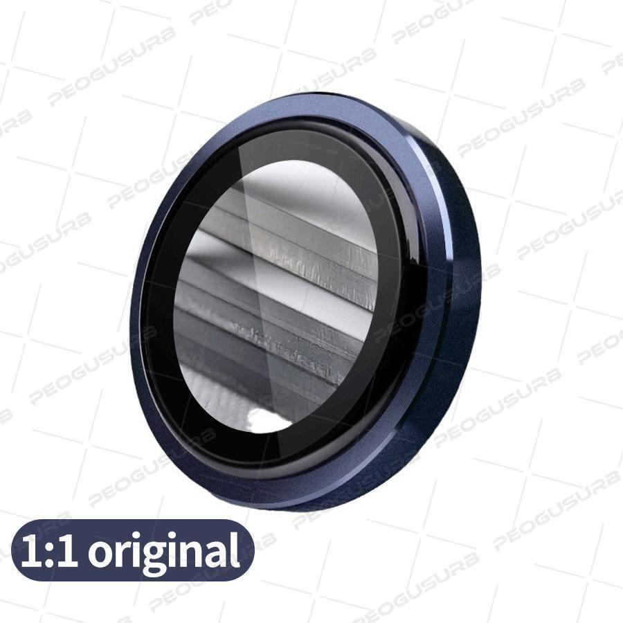 1Set Camera Lens Protector Metal Ring For iPhone 16 15 14 13 12 11 Pro Max 16 Plus 13 12 mini Full Cover Camera Tempered Glass Protective film