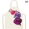 Nail Polish Flax Bib Apron Adult Women Men For Kitchen 65X53Cm Finger Manicure Tech Painting Nail Products