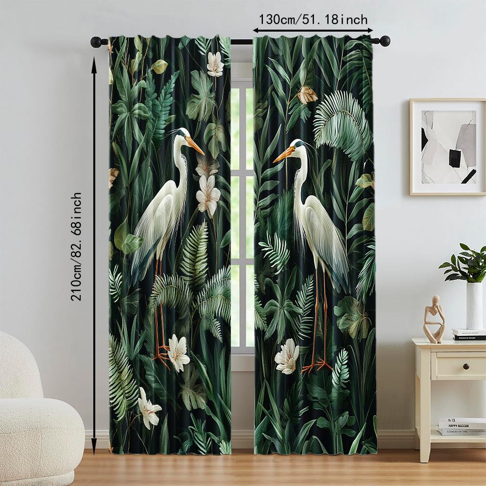 2 szt.   wszechstronne przezroczyste zasłony poliestrowe do dekoracji domu Naturalne Wzory Zwierzęce do użytku w sypialniach i salonach
