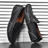Men's Shoes Genuine Leather Shoes Spring/Summer Breathable Casual Leather Shoes Slip-on Driving Trendy Shoes