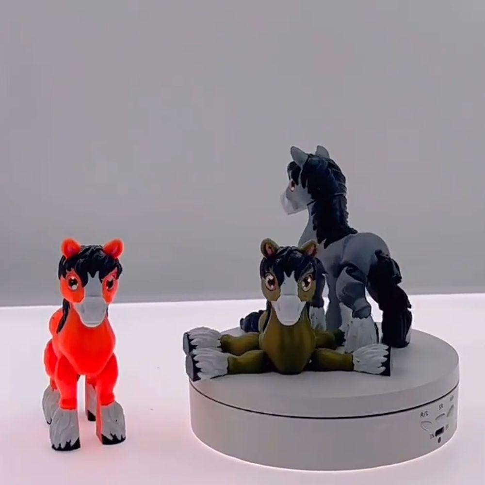 Laser 3D Gedruckter Diceratops Pferd Alles-in-einem Formguss 3D Bewegliche Pferdespielzeuge Kindergeschenk