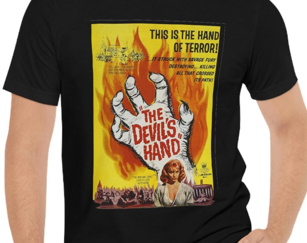 The Devil's Hand T-Shirt Black Short Movie Sleeve Tee