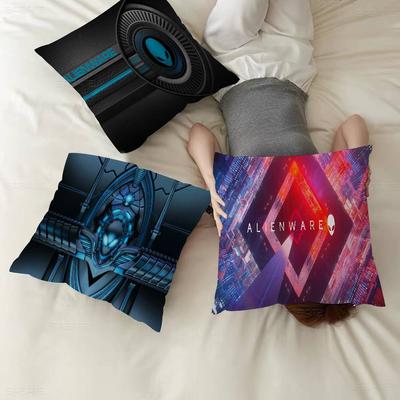 Del Alienware Logo Pillow Covers Cartoon Sofa Decorative Home Double-sided Printing Short Plush Cute Cushion Cover