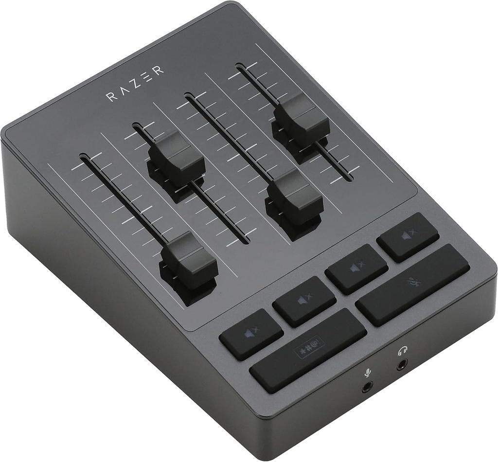 Audio Mixer with Mute Audio XLR USB Plug Includes Two Ground Loop Chroma RGB Button, Streaming, Interface, 4-Channel Preamp, Input, Connection, &