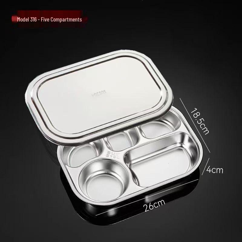 316 Stainless Steel Divided Kids Plate