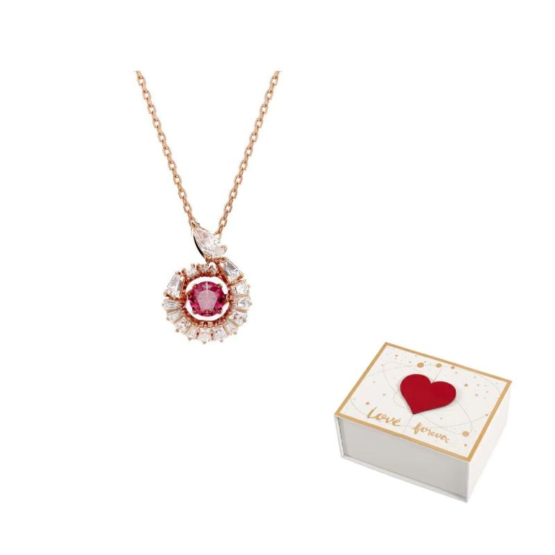Swarovski SNAKE Necklaces Womens Rose Gold F-white gift box